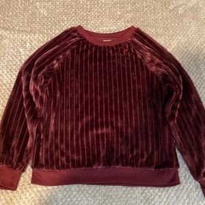 Cozy Velour Ribbed Sweater